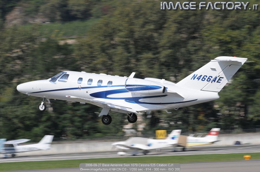 2008-09-27 Base Aerienne Sion 1079 Cessna 525 Citation CJ1 